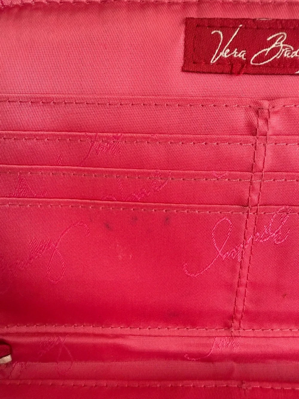 Vera Bradley Rosy Posies Zip Around Wallet Retired Floral Quilted